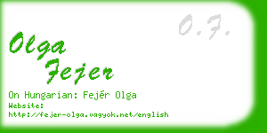 olga fejer business card